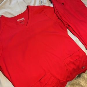 NEWwithoutTAGS Grey's Anatomy STRETCH Scrub Set - Top XL, Bottom 2XL